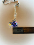 Pansy Amethyst Fairy Orb – 18mm Handcrafted Glass Pendant for Intuition and Calm by Moneca Melnick