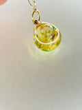 Citrine Fairy Orb – 18mm Handcrafted Glass Pendant for Confidence, Joy, and Abundance by Moneca Melnick