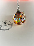 Trick or Treat Fairy Orb – Extra Large 20mm Handcrafted Glass Pendant for Magic, Playfulness, and Celebration