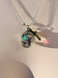 Shroud of Turin Inspired Fairy Orb – 18mm Handcrafted Glass Pendant for Resurrection, Divine Trinity, and Eternal Light