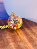 Summertime Tropical Fairy Orb – 20mm Handcrafted Glass Pendant for Joy, Abundance, and Vibrant Energy
