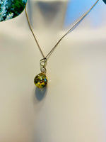Citrine Fairy Orb – 18mm Handcrafted Glass Pendant for Confidence, Joy, and Abundance by Moneca Melnick