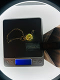 Citrine Fairy Orb – 18mm Handcrafted Glass Pendant for Confidence, Joy, and Abundance by Moneca Melnick