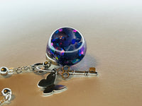 Pansy Amethyst Fairy Orb – 18mm Handcrafted Glass Pendant for Intuition and Calm by Moneca Melnick