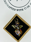 Angel Number 333 Rose Gold & Garnet Orb 18mm Glass Fairy Pendant  – Ascended Master Blessing