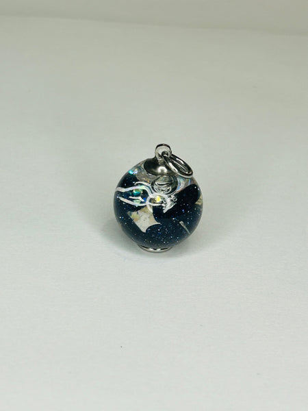 Blue Goldstone Summer Solstice Fairy Orb Pendant