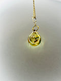 Citrine Fairy Orb – 18mm Handcrafted Glass Pendant for Confidence, Joy, and Abundance by Moneca Melnick