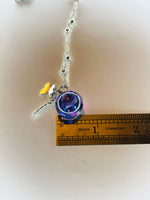 Pansy Amethyst Fairy Orb – 18mm Handcrafted Glass Pendant for Intuition and Calm by Moneca Melnick