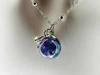 Pansy Amethyst Fairy Orb – 18mm Handcrafted Glass Pendant for Intuition and Calm by Moneca Melnick