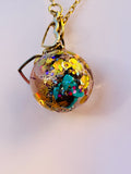 Summertime Tropical Fairy Orb – 20mm Handcrafted Glass Pendant for Joy, Abundance, and Vibrant Energy