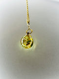 Citrine Fairy Orb – 18mm Handcrafted Glass Pendant for Confidence, Joy, and Abundance by Moneca Melnick