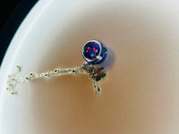 Pansy Amethyst Fairy Orb – 18mm Handcrafted Glass Pendant for Intuition and Calm by Moneca Melnick