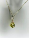 Citrine Fairy Orb – 18mm Handcrafted Glass Pendant for Confidence, Joy, and Abundance by Moneca Melnick