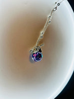 Pansy Amethyst Fairy Orb – 18mm Handcrafted Glass Pendant for Intuition and Calm by Moneca Melnick