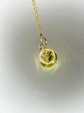 Citrine Fairy Orb – 18mm Handcrafted Glass Pendant for Confidence, Joy, and Abundance by Moneca Melnick