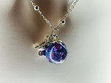 Pansy Amethyst Fairy Orb – 18mm Handcrafted Glass Pendant for Intuition and Calm by Moneca Melnick