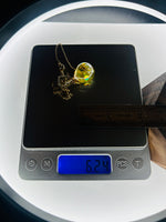 Citrine Fairy Orb – 18mm Handcrafted Glass Pendant for Confidence, Joy, and Abundance by Moneca Melnick