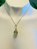 Citrine Fairy Orb – 18mm Handcrafted Glass Pendant for Confidence, Joy, and Abundance by Moneca Melnick