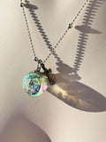 Shroud of Turin Inspired Fairy Orb – 18mm Handcrafted Glass Pendant for Resurrection, Divine Trinity, and Eternal Light